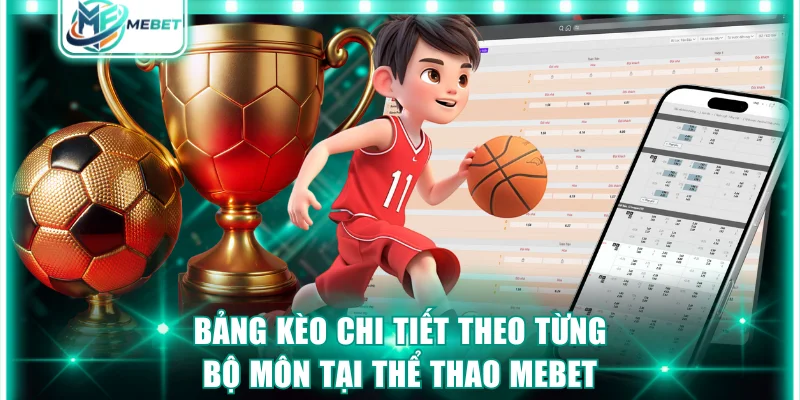Bảng kèo chi tiết theo từng bộ môn tại thể thao MEBET