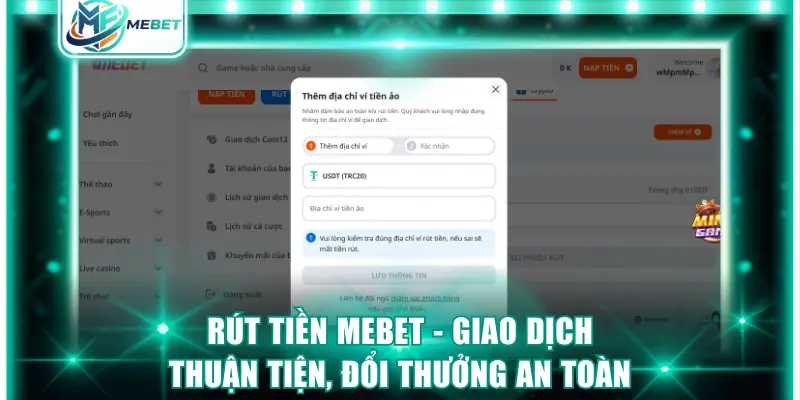 Rút tiền MEBET